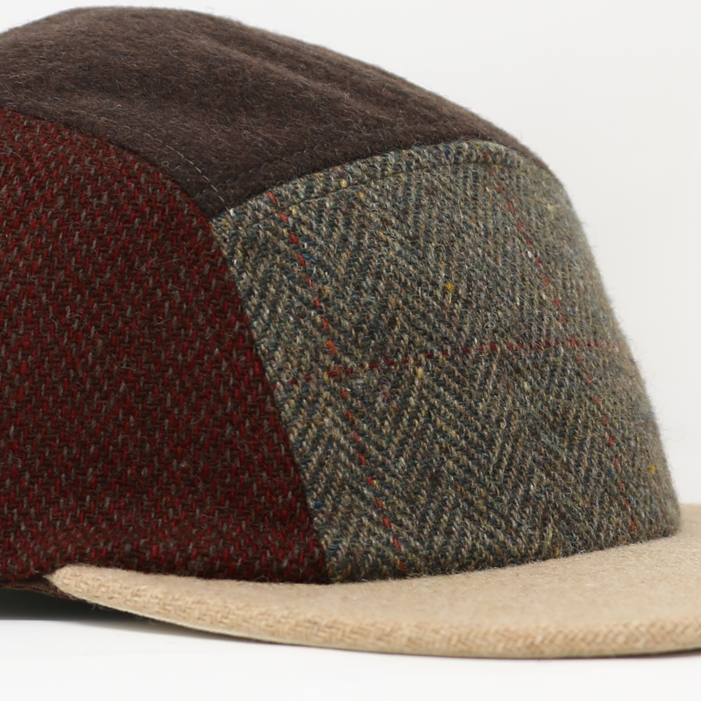 Brown, Crimson, and Beige Wool