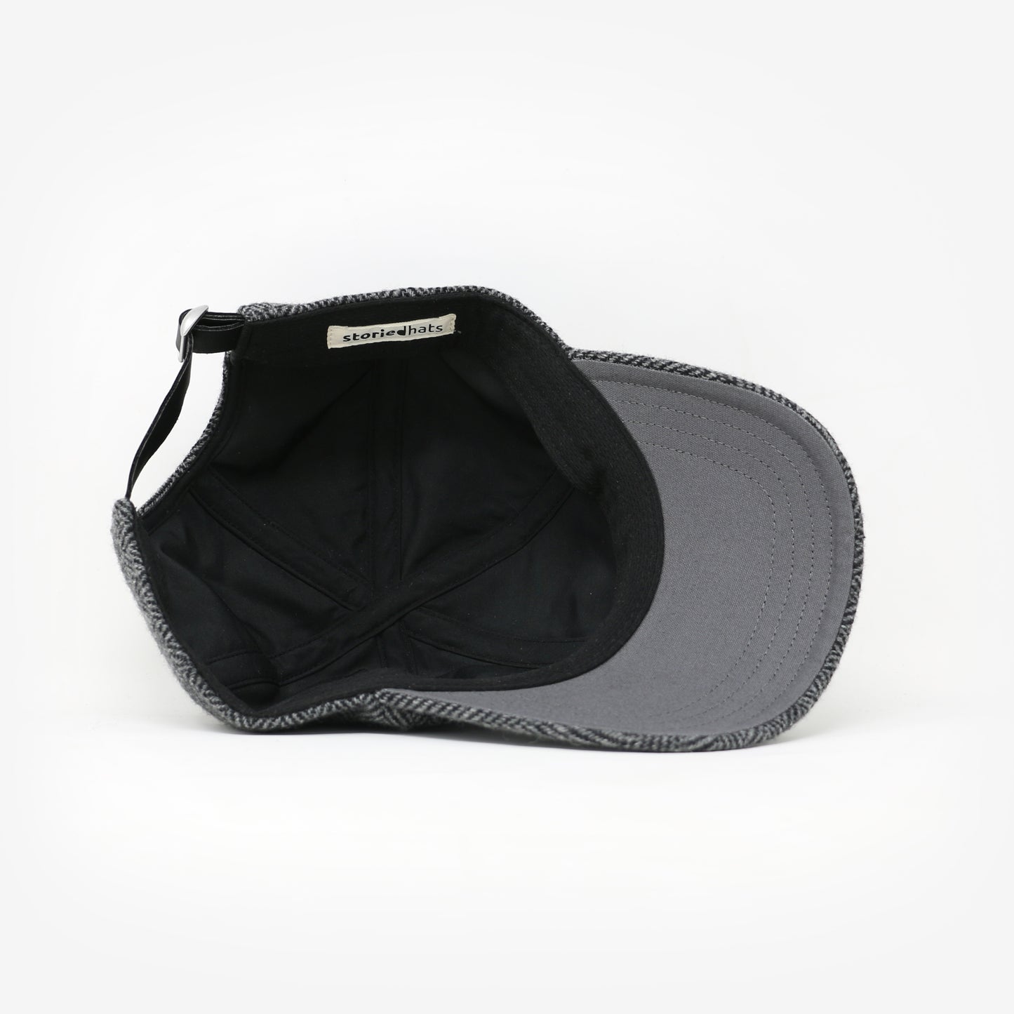 Black & Grey Wool 6-Panel