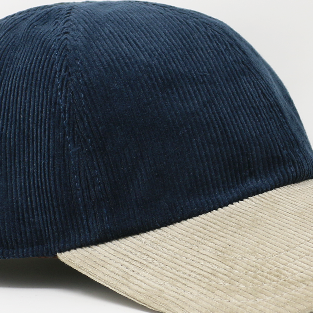 Corduroy Color Block Navy & Beige