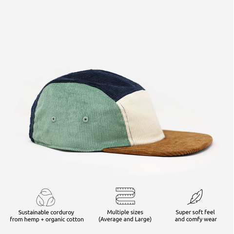 Corduroy Color Block Hat | Eco-friendly, Sustainable & Top-Quality